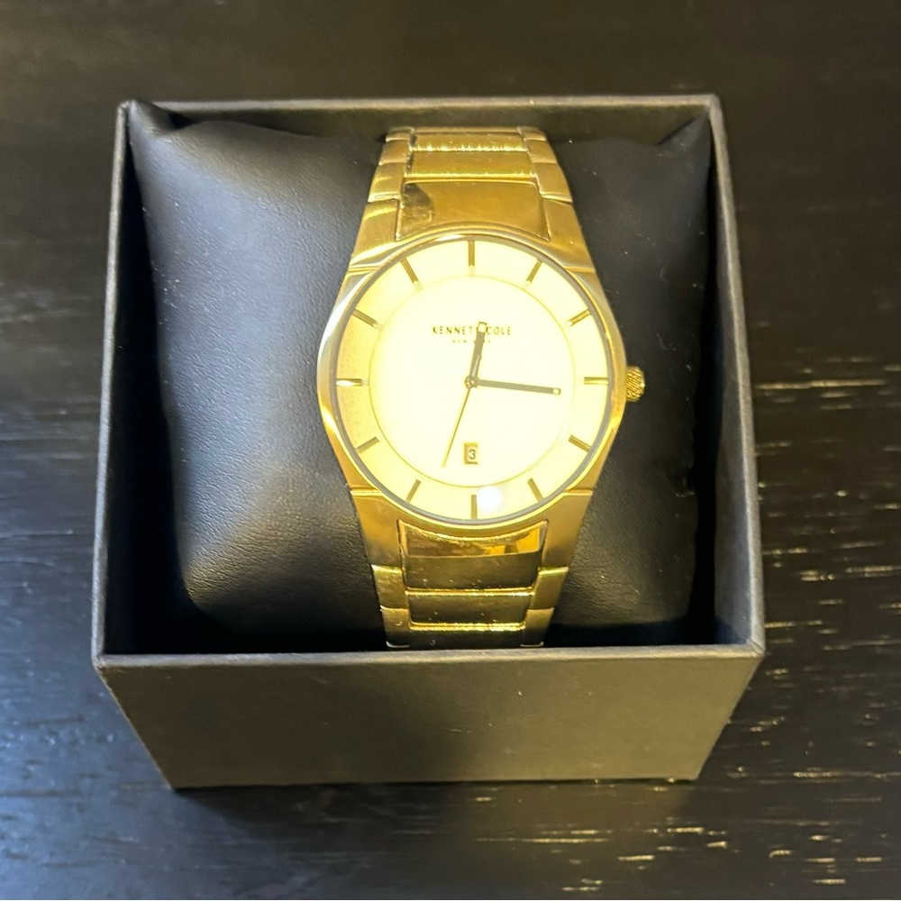 Kenneth Cole Men's New York 10027726 Gold Stainless-Steel Quartz Watch